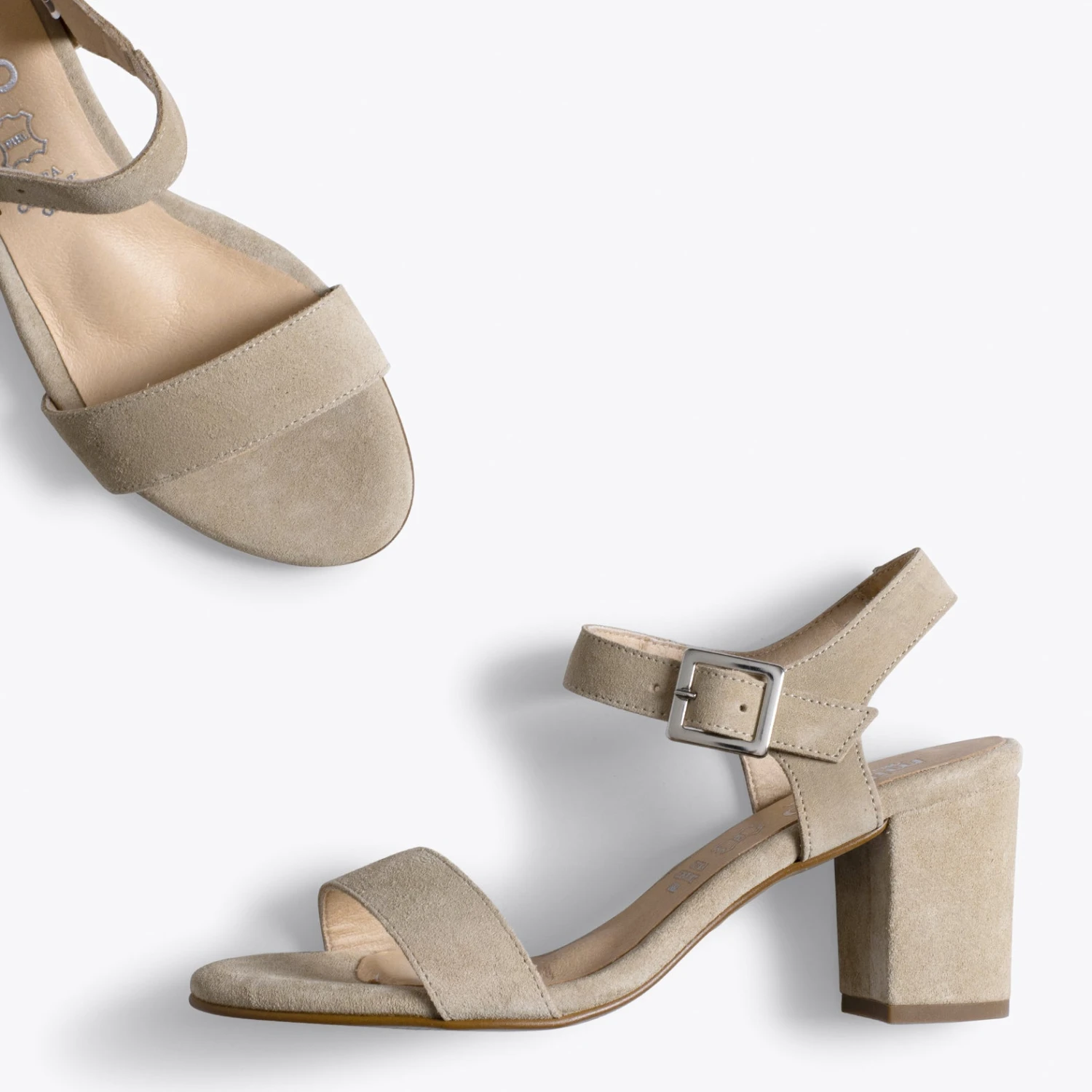 CASUAL - Sandales Pour Femme TAUPE à Talon – Image 3