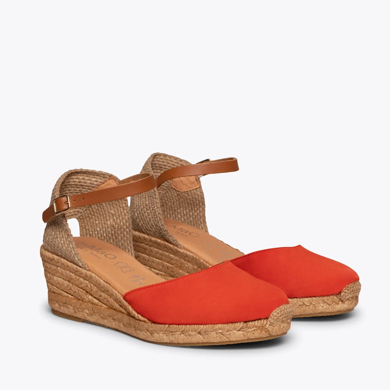 ALTEA - Espadrilles Compensées Talon Moyen ROUGE – Image 2