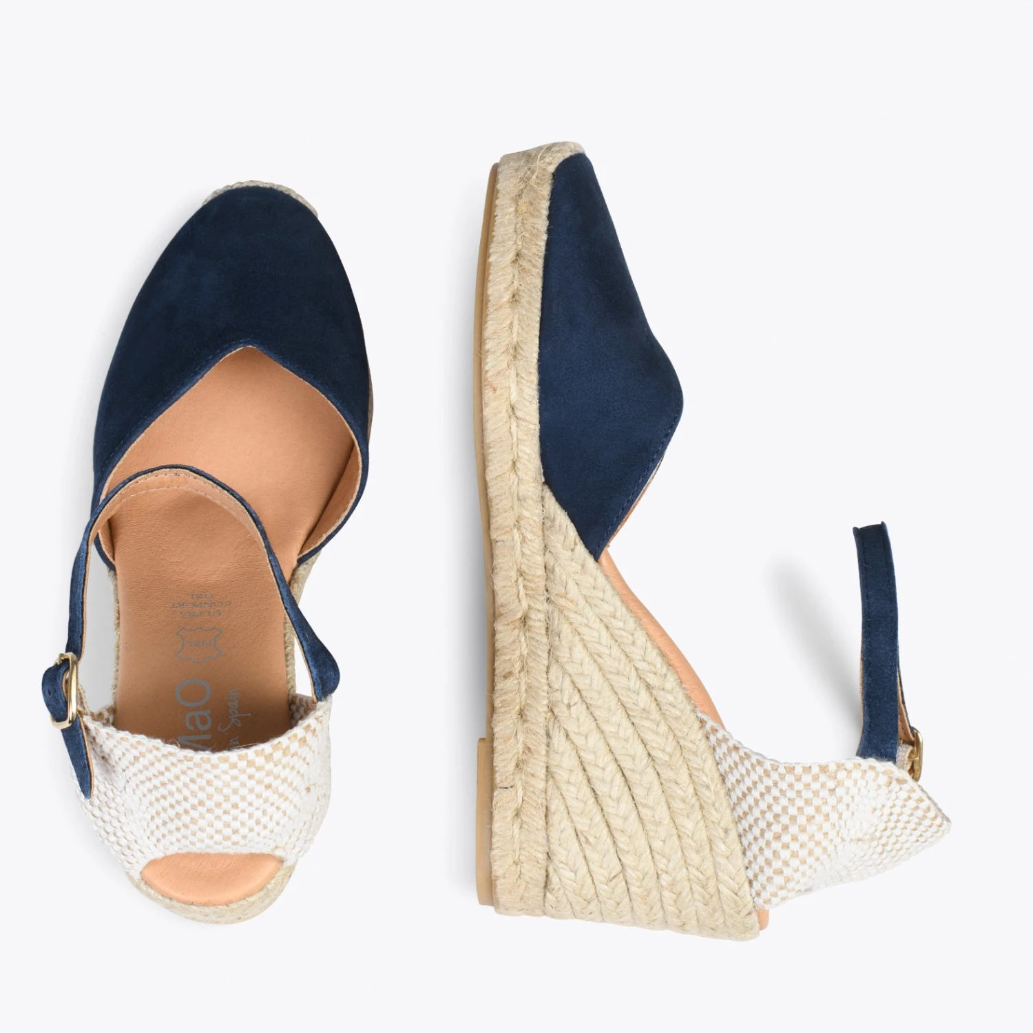 NERJA – Espadrilles à Talon Haut BLEU MARINE – Image 2
