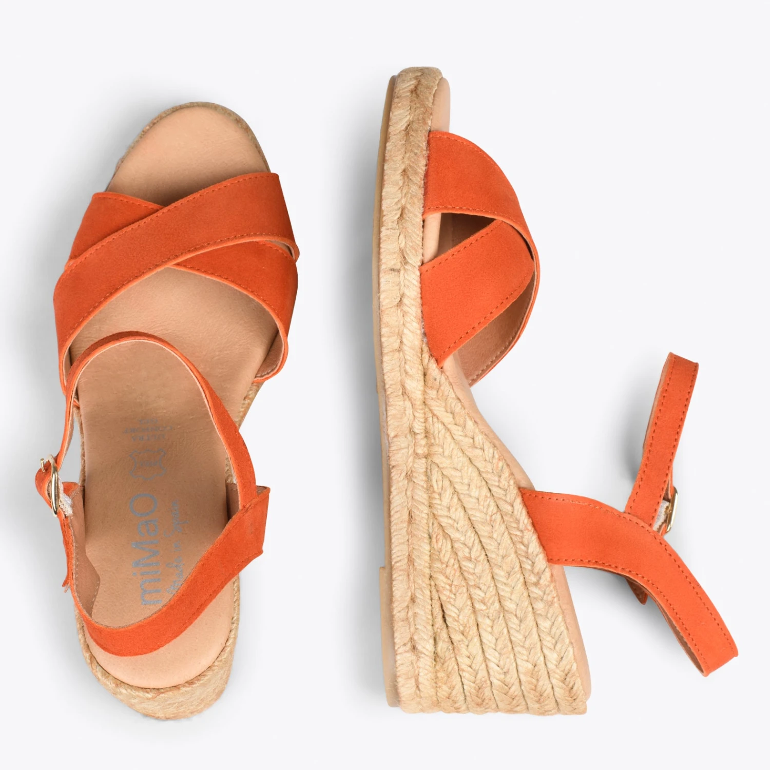 CALPE – Espadrilles Artisanales à Lanières Et Boucle ORANGE – Image 2