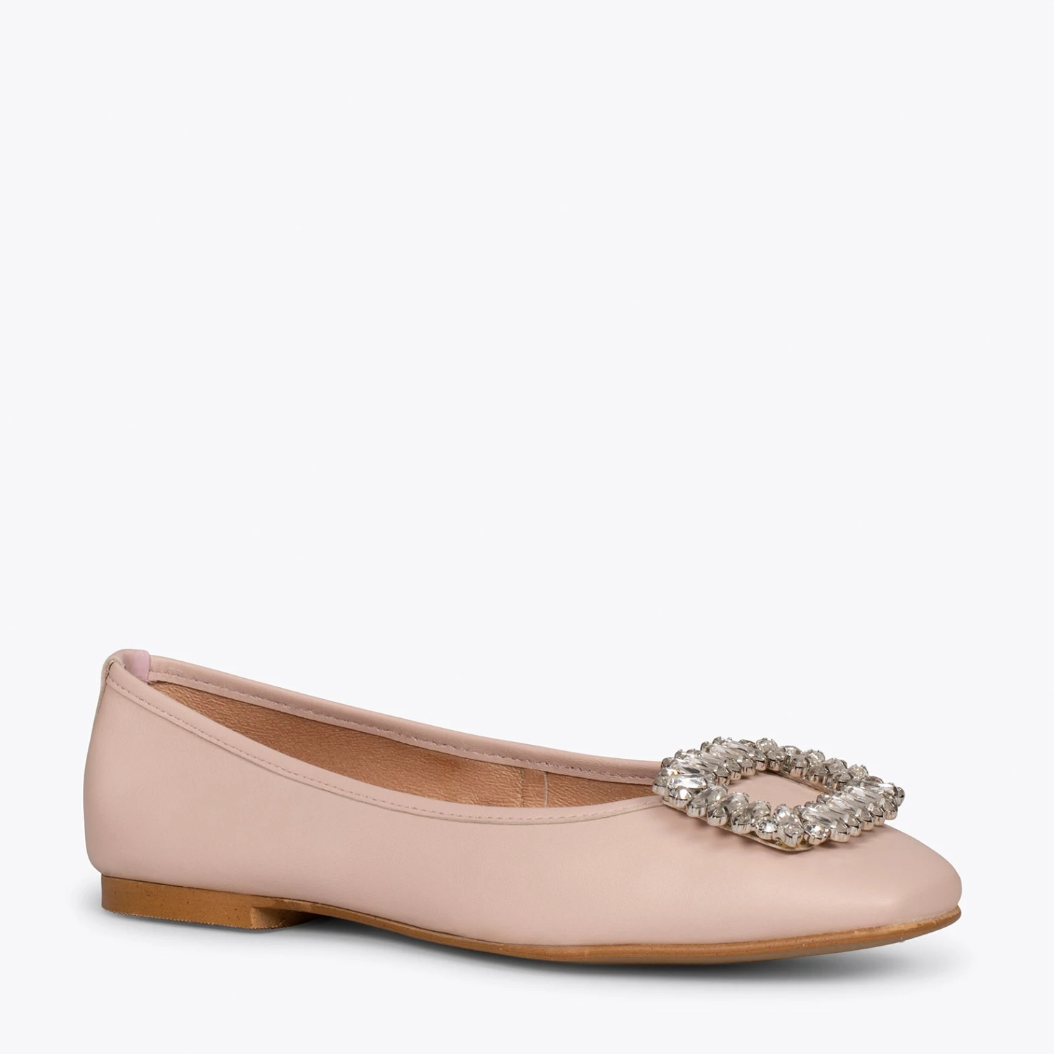 BIJOU - Chaussures Plates Avec Broche NUDE – Image 4
