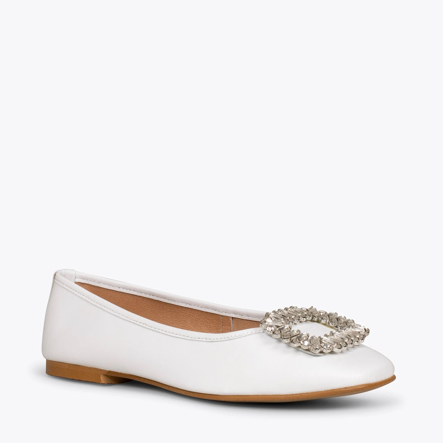 BIJOU - Chaussures Plates Avec Broche BLANC – Image 4