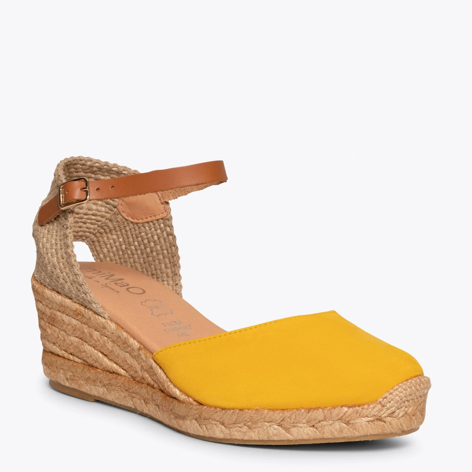 ALTEA - Espadrilles à Talon Moyen MOUTARDE – Image 4