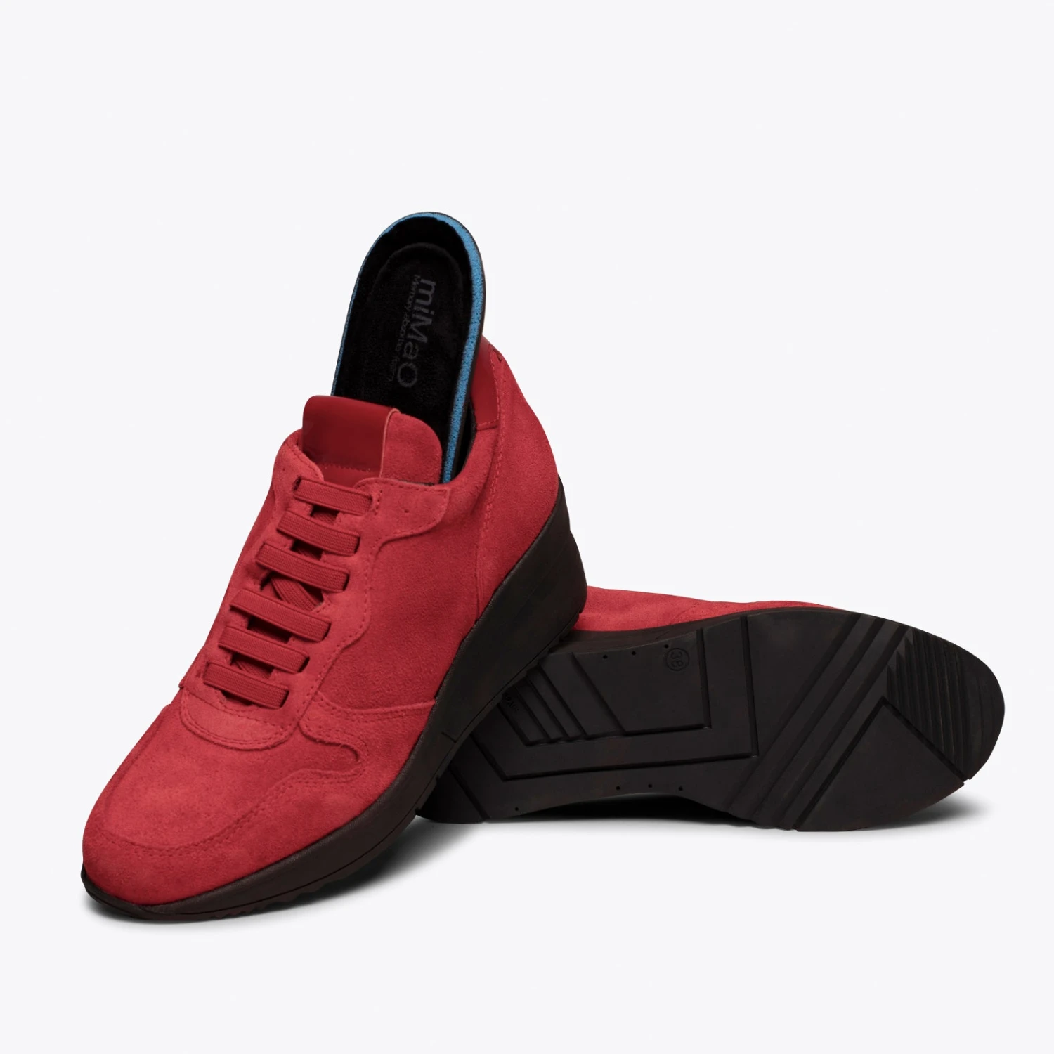 POP - Blucher CompensĂ© En Cuir ROUGE â Image 6