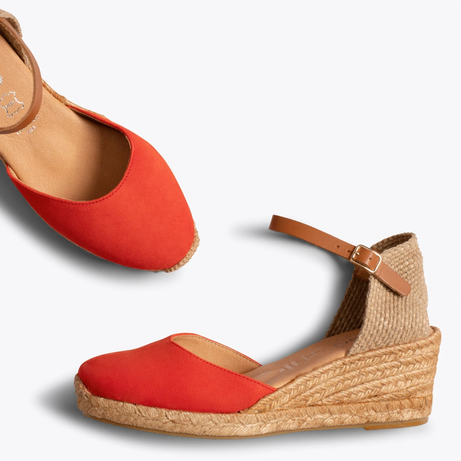 ALTEA - Espadrilles Compensées Talon Moyen ROUGE – Image 3
