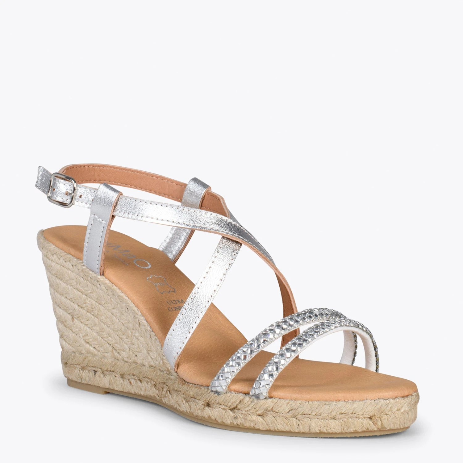 MORAIRA - Espadrilles à Talon Compensé ARGENTÉ – Image 4