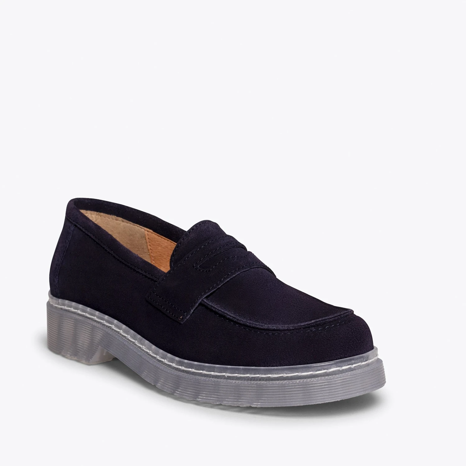 BRIXTON - Mocassin BLEU MARINE Détail En Forme De Masque – Image 5