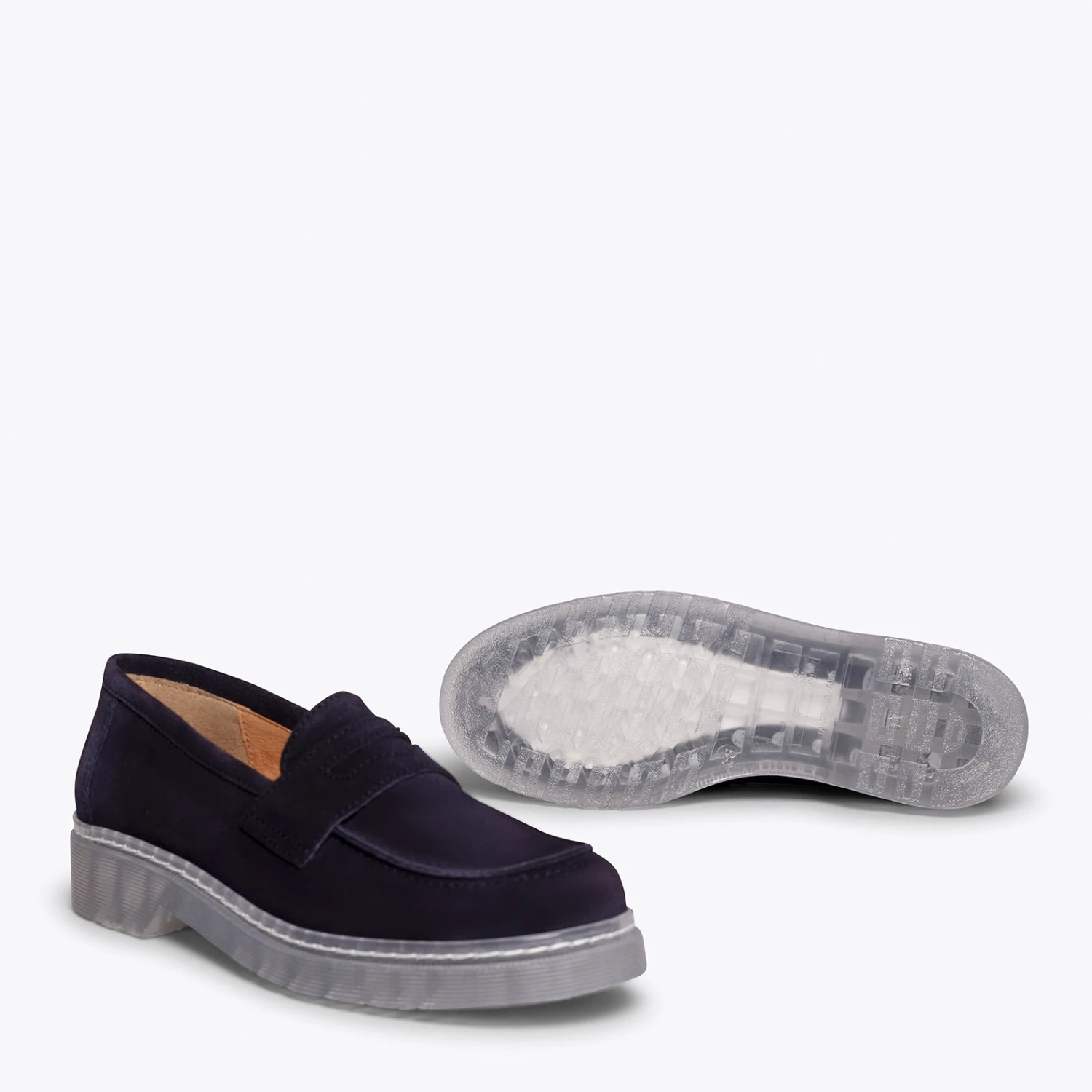 BRIXTON - Mocassin BLEU MARINE Détail En Forme De Masque – Image 6