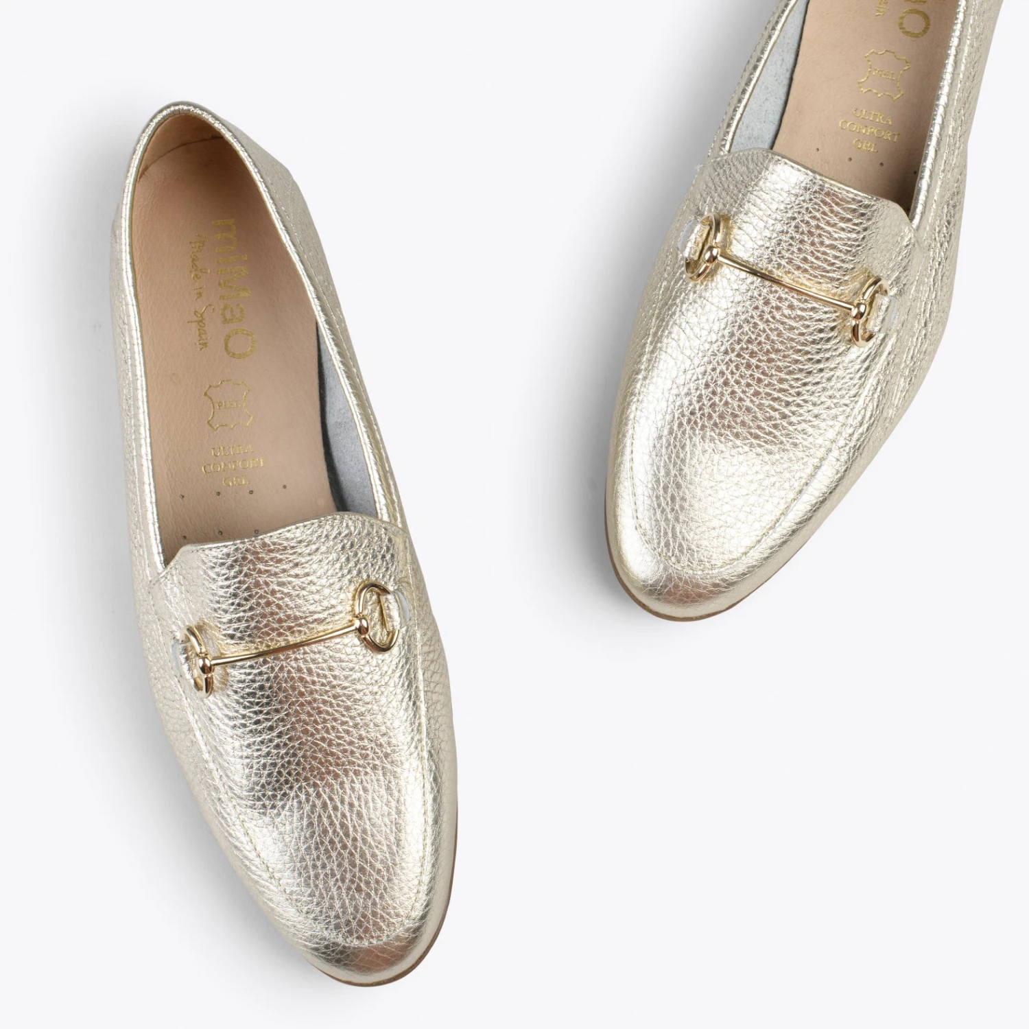 STYLE – Mocassins En Cuir Avec Détail Métallique PLATINE – Image 2