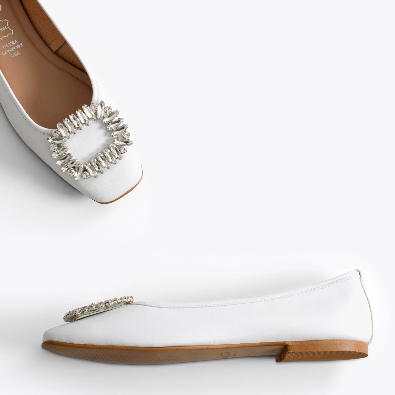 BIJOU - Chaussures Plates Avec Broche BLANC – Image 2