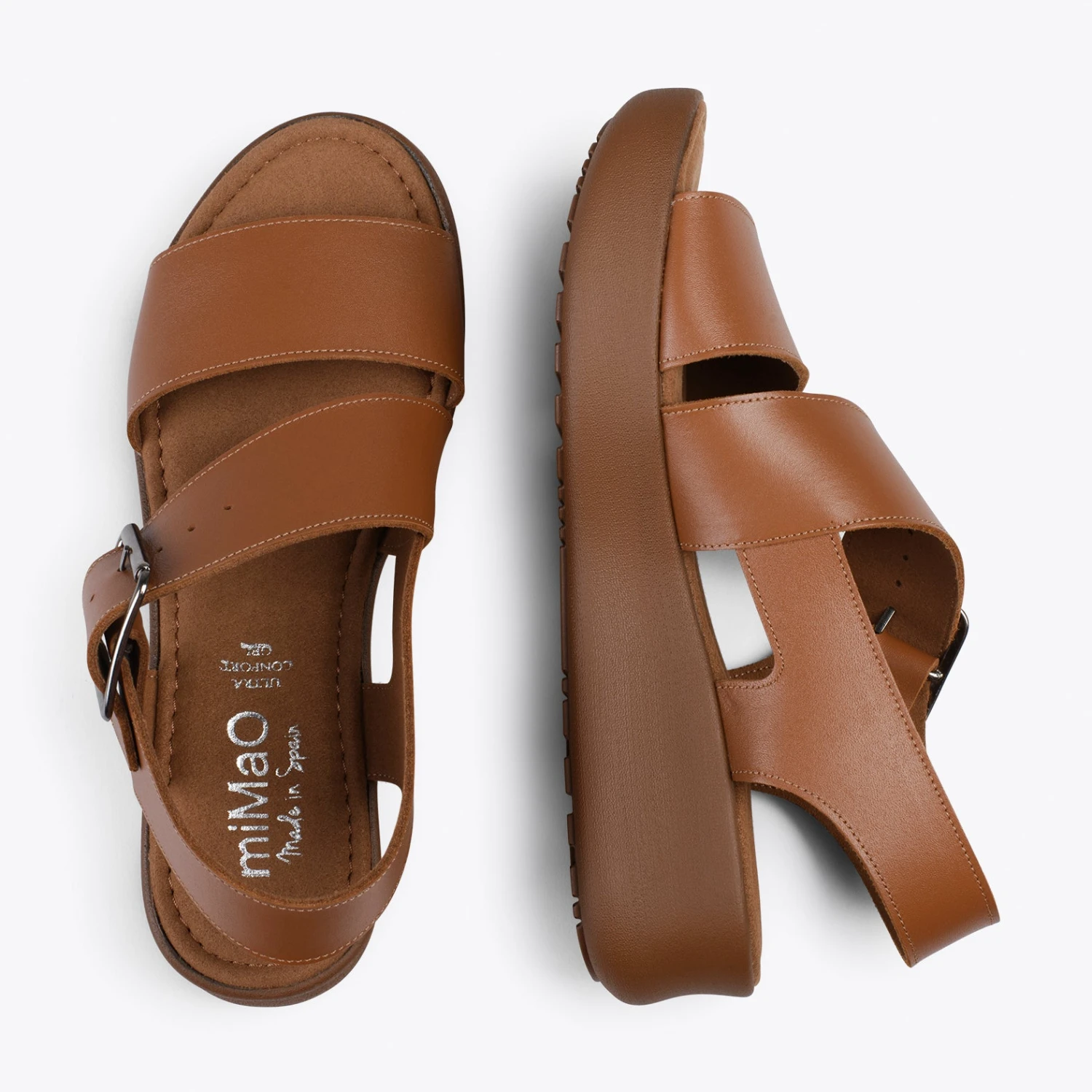 TRENDY - Sandales à Plateforme Pour Femmes De Couleur MARRON – Image 2