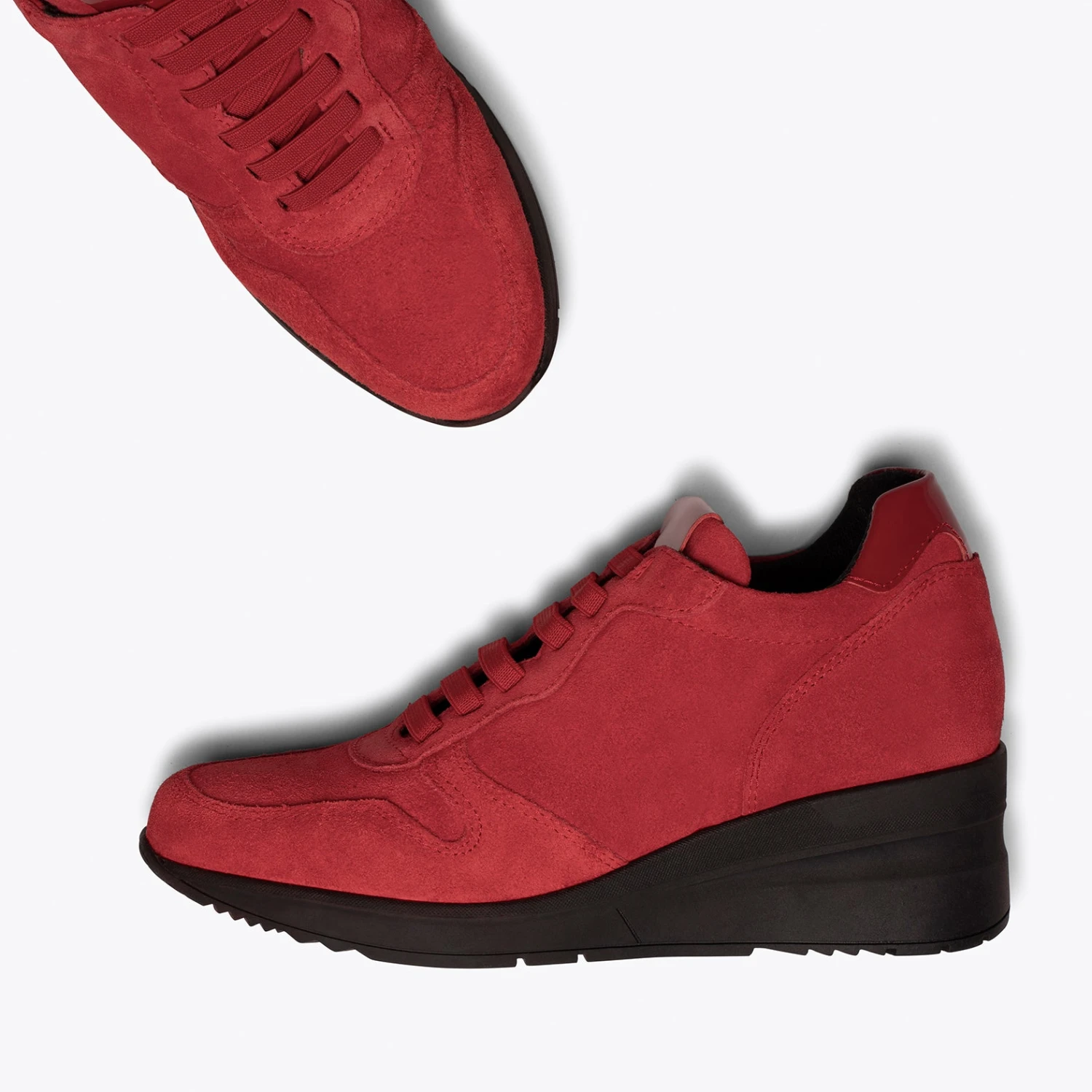 POP - Blucher CompensĂ© En Cuir ROUGE â Image 3