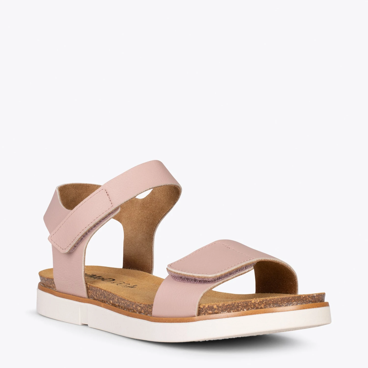 ARALIA - Sandales Plates Avec Velcro NUDE – Image 4