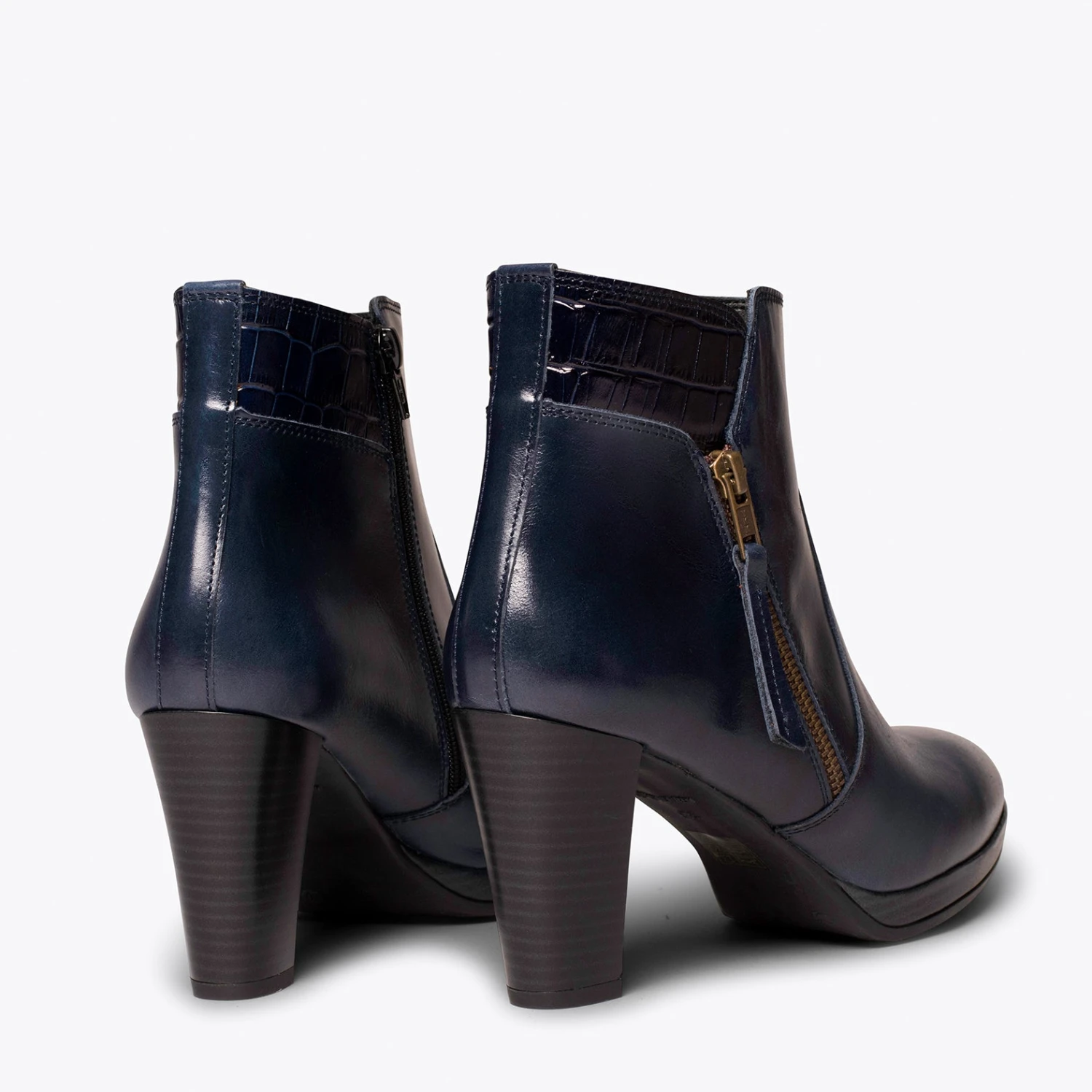 COCO - Bottine à Talon BLEU MARINE à Fermeture éclair – Image 3