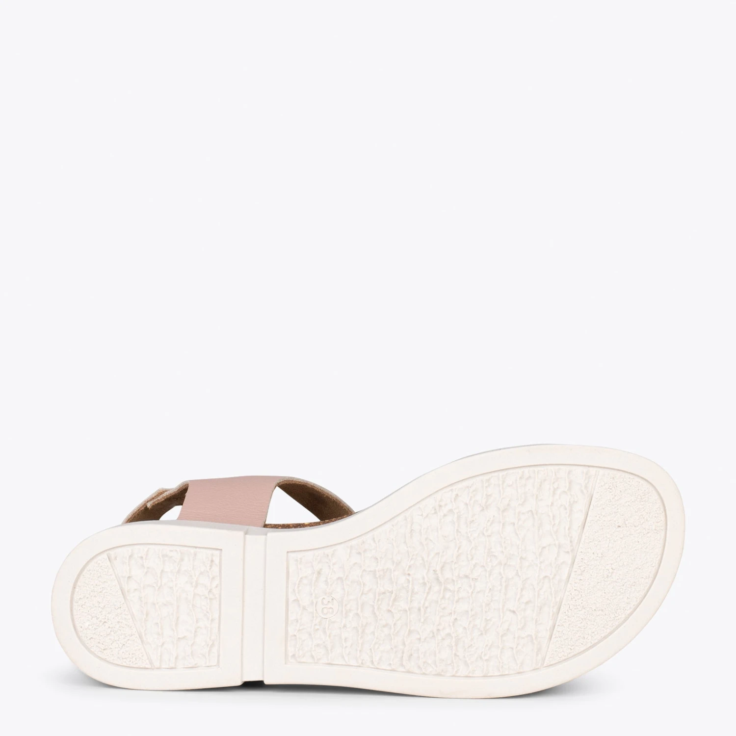 ARALIA - Sandales Plates Avec Velcro NUDE – Image 5