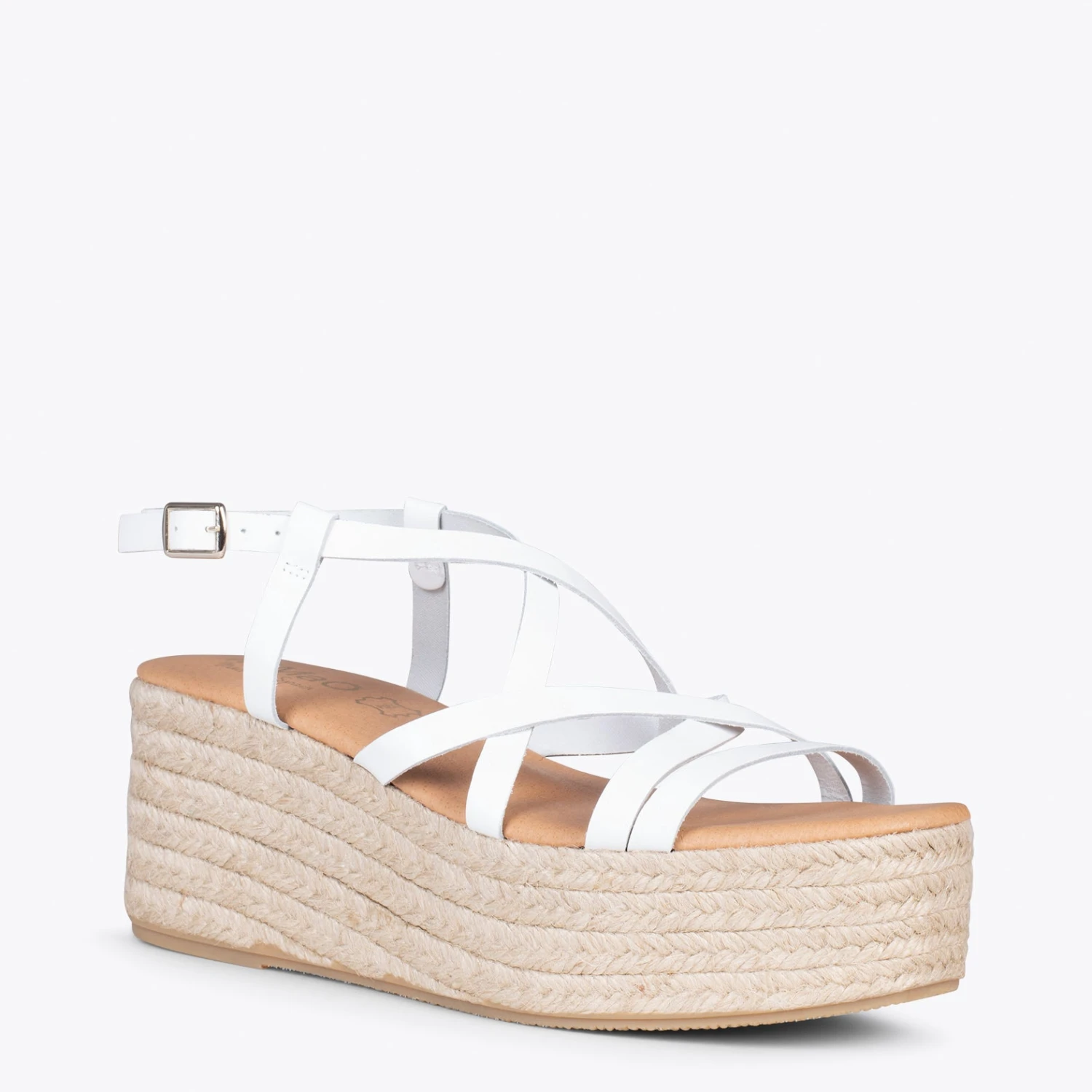 ALAJAR - Sandales CompensĂ©es En Jute BLANC â Image 4