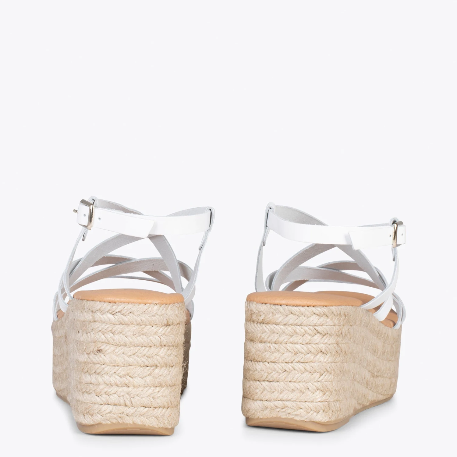 ALAJAR - Sandales CompensĂ©es En Jute BLANC â Image 3