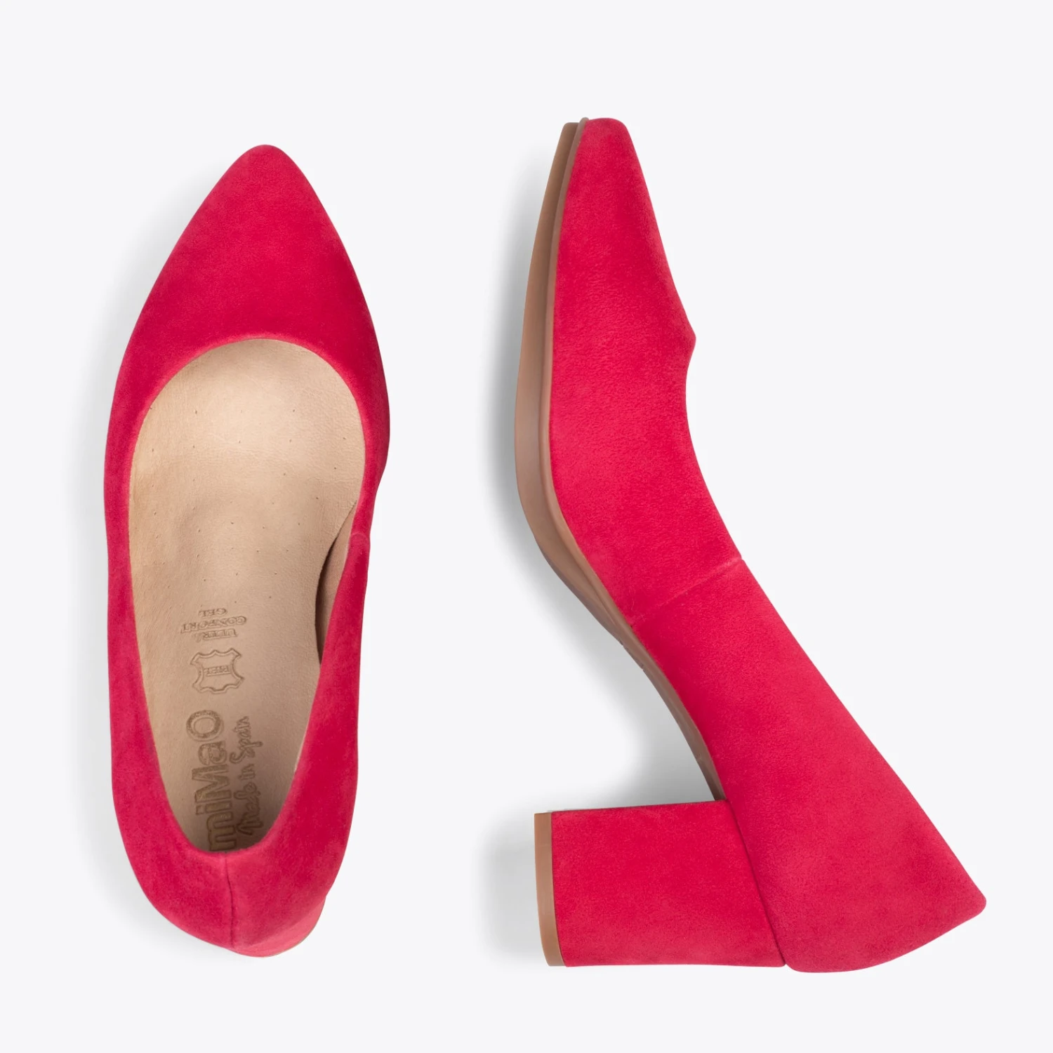 URBAN S - Chaussures à Talon Moyen En Daim ROUGE – Image 2