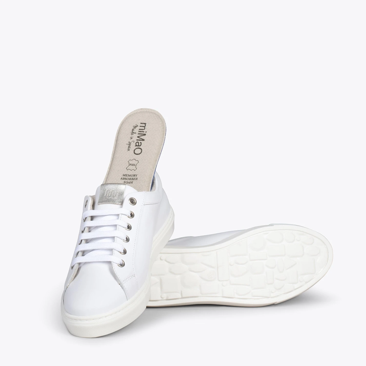 SNEAKER – Baskets Casual Pour Femme BLANC-ARGENTÉ – Image 5