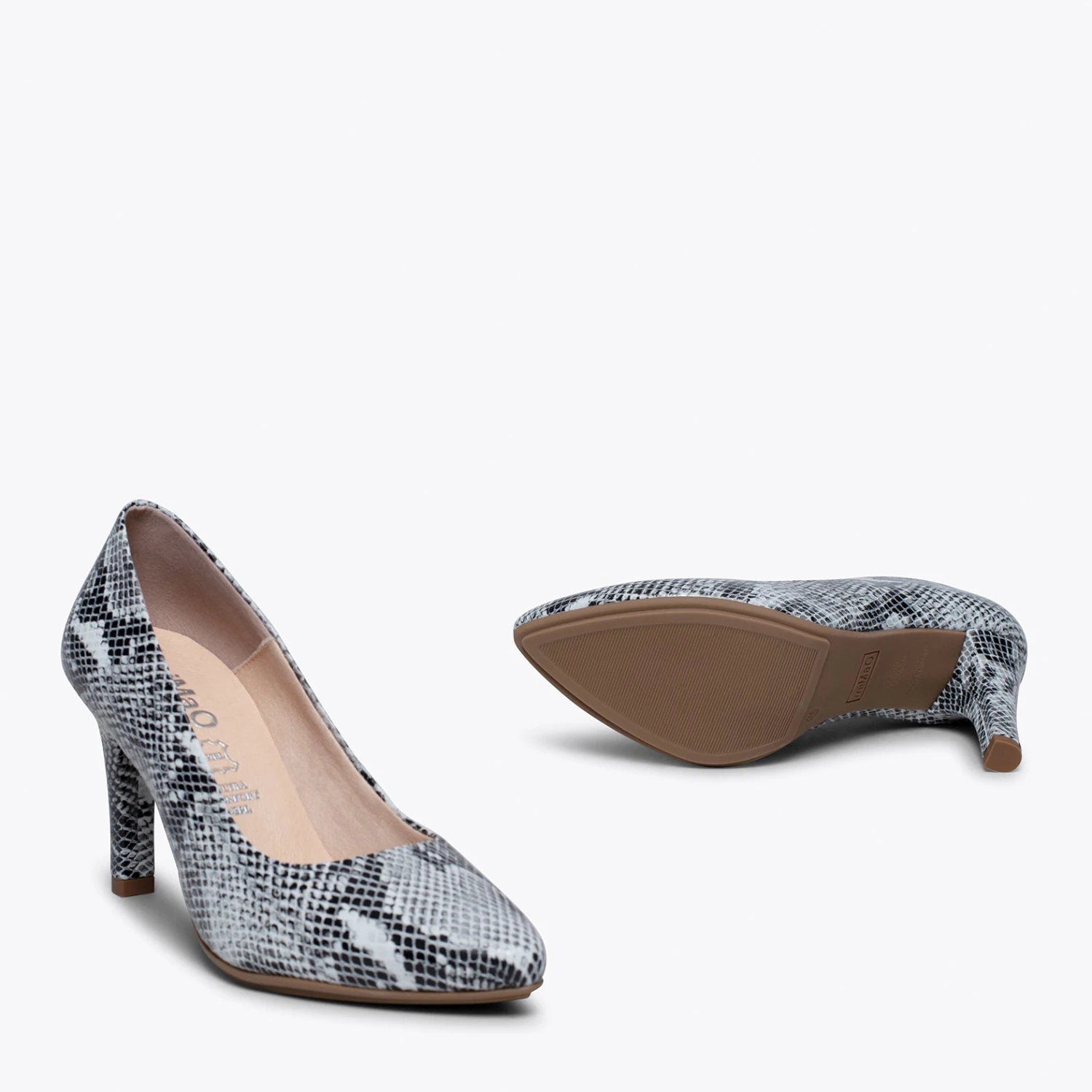 URBAN GLAM - Talons Aiguilles Stiletto BLANC SERPENT – Image 5