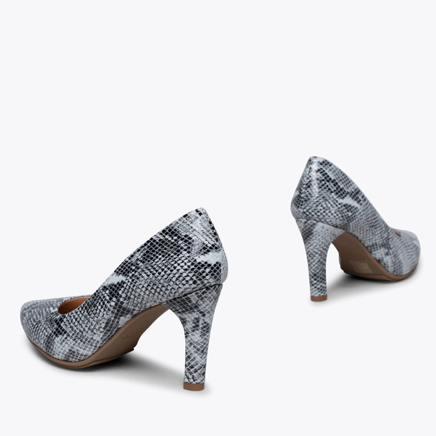 URBAN GLAM - Talons Aiguilles Stiletto BLANC SERPENT – Image 4