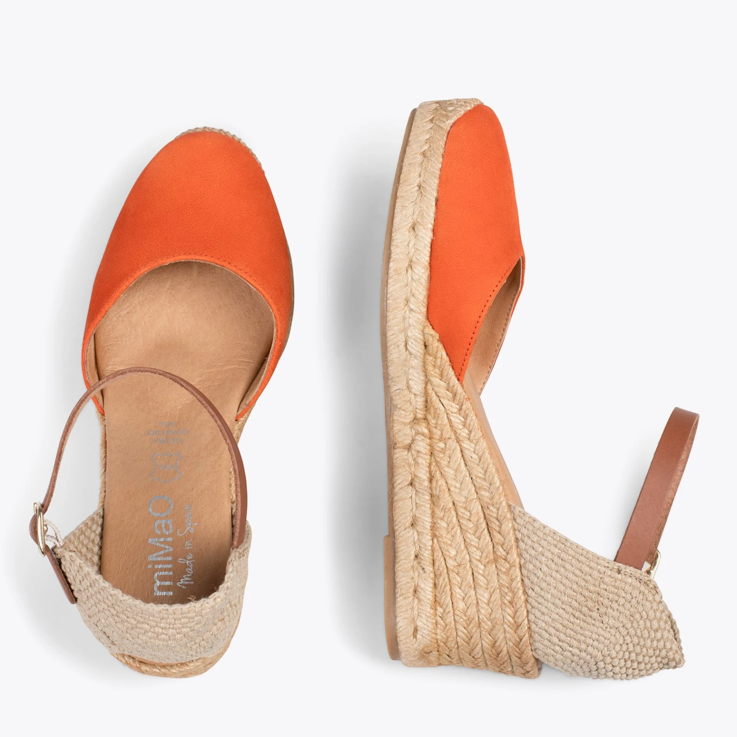 ALTEA - Espadrilles à Talon Moyen ORANGE – Image 2