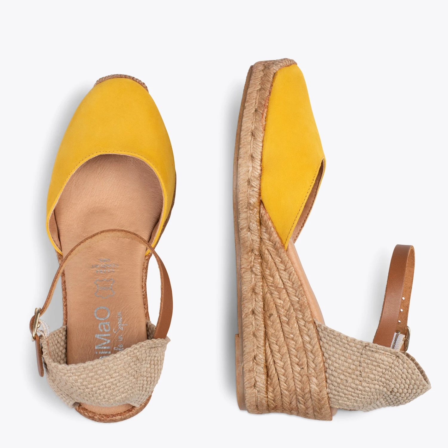 ALTEA - Espadrilles à Talon Moyen MOUTARDE – Image 2