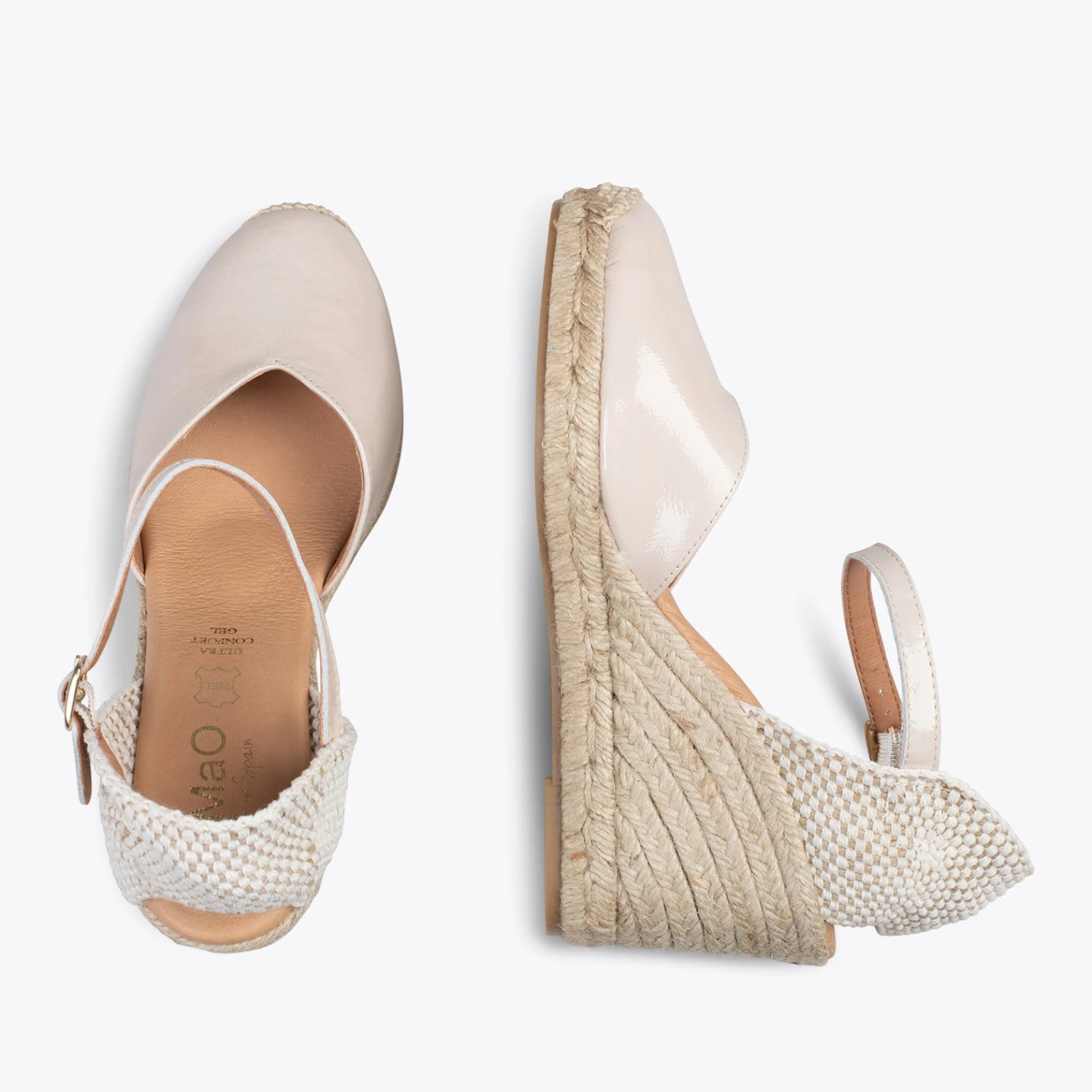 NERJA VERNI – Espadrilles Compensées Talon Haut Avec Boucle BEIGE – Image 2