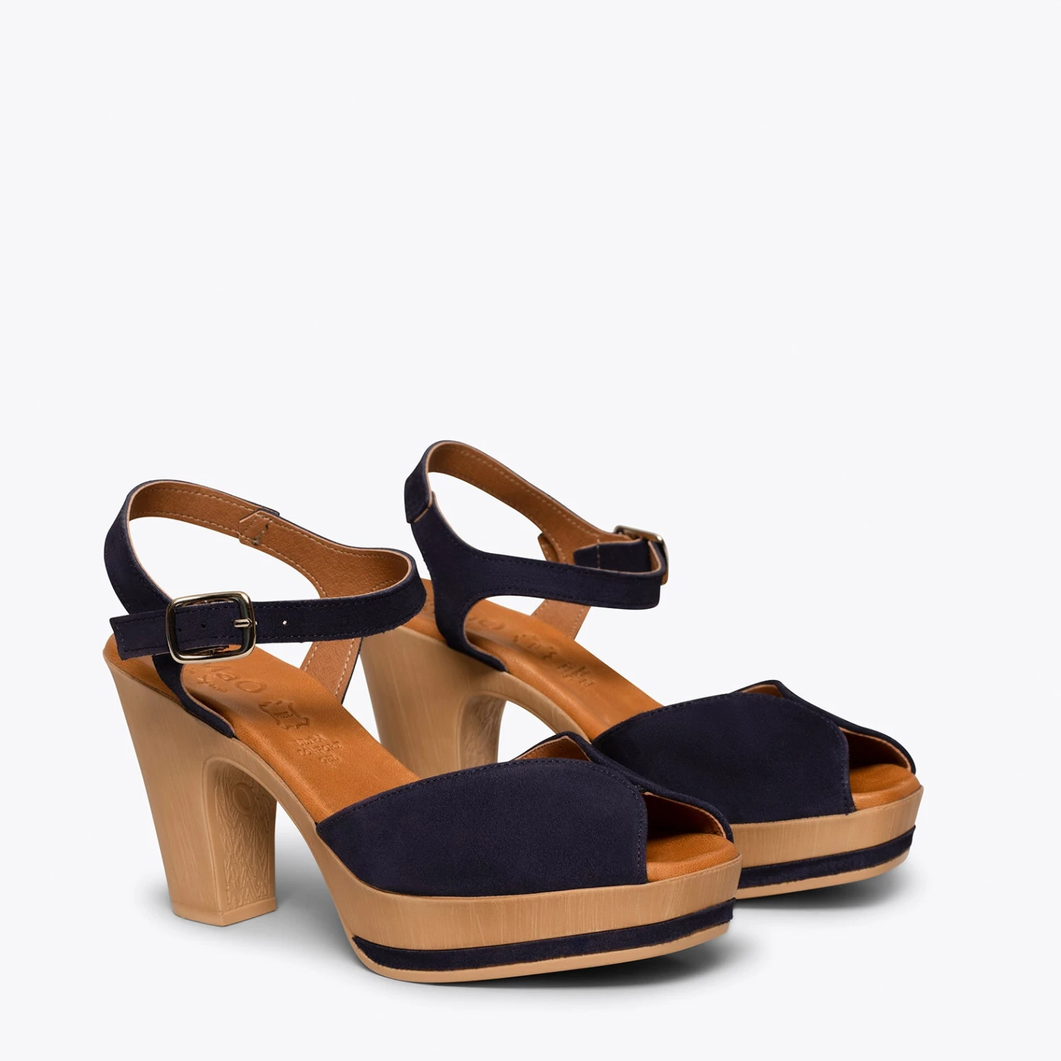 MENORCA - Sandales à Plateforme BLEU MARINE Et Talon Haut – Image 2