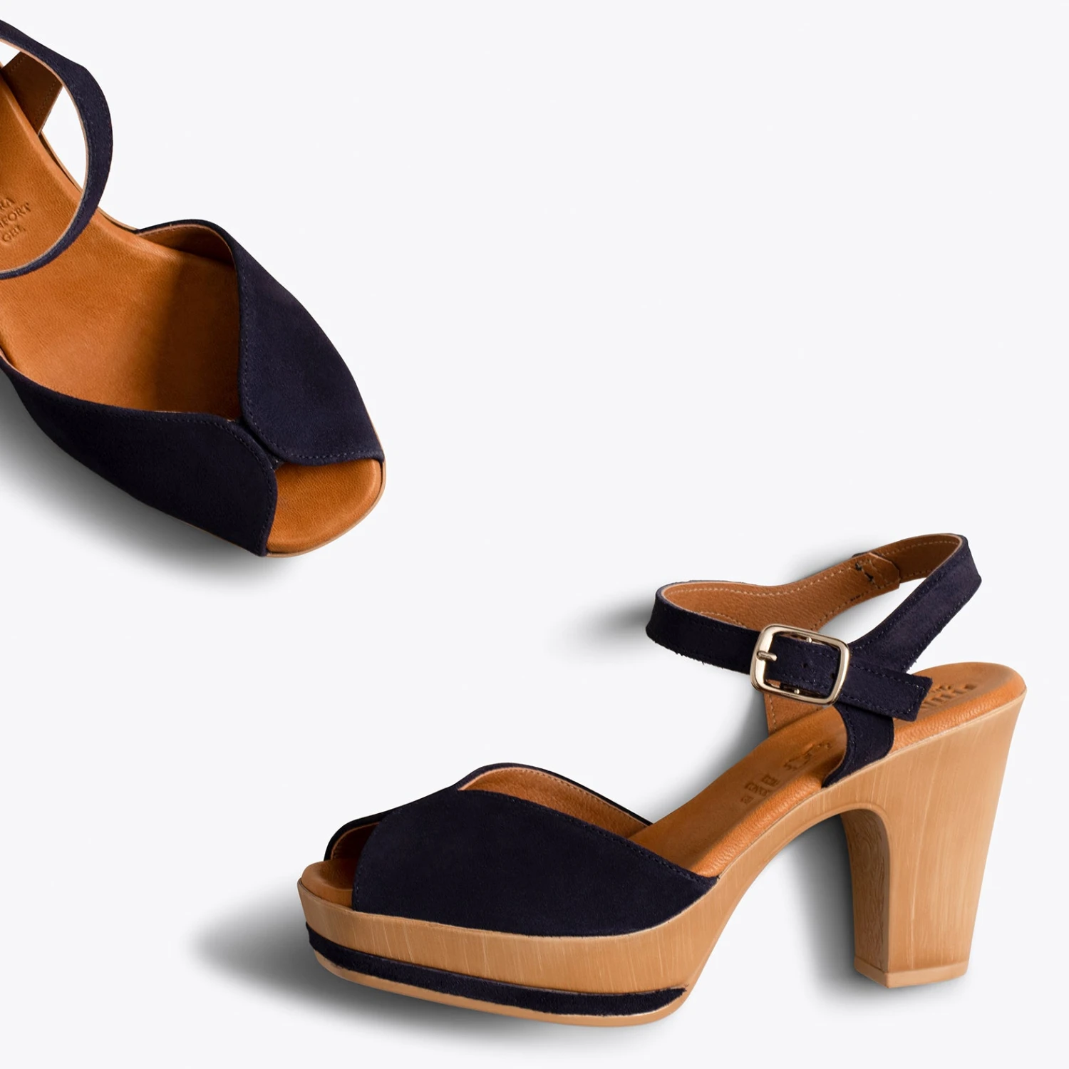 MENORCA - Sandales à Plateforme BLEU MARINE Et Talon Haut – Image 3