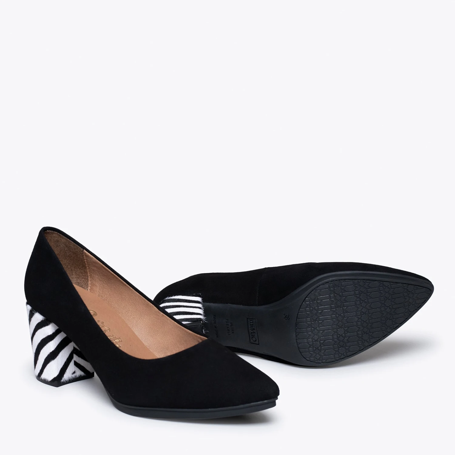 URBAN S WILD - Chaussures à Talon Noires Animal Print ZÈBRE – Image 5