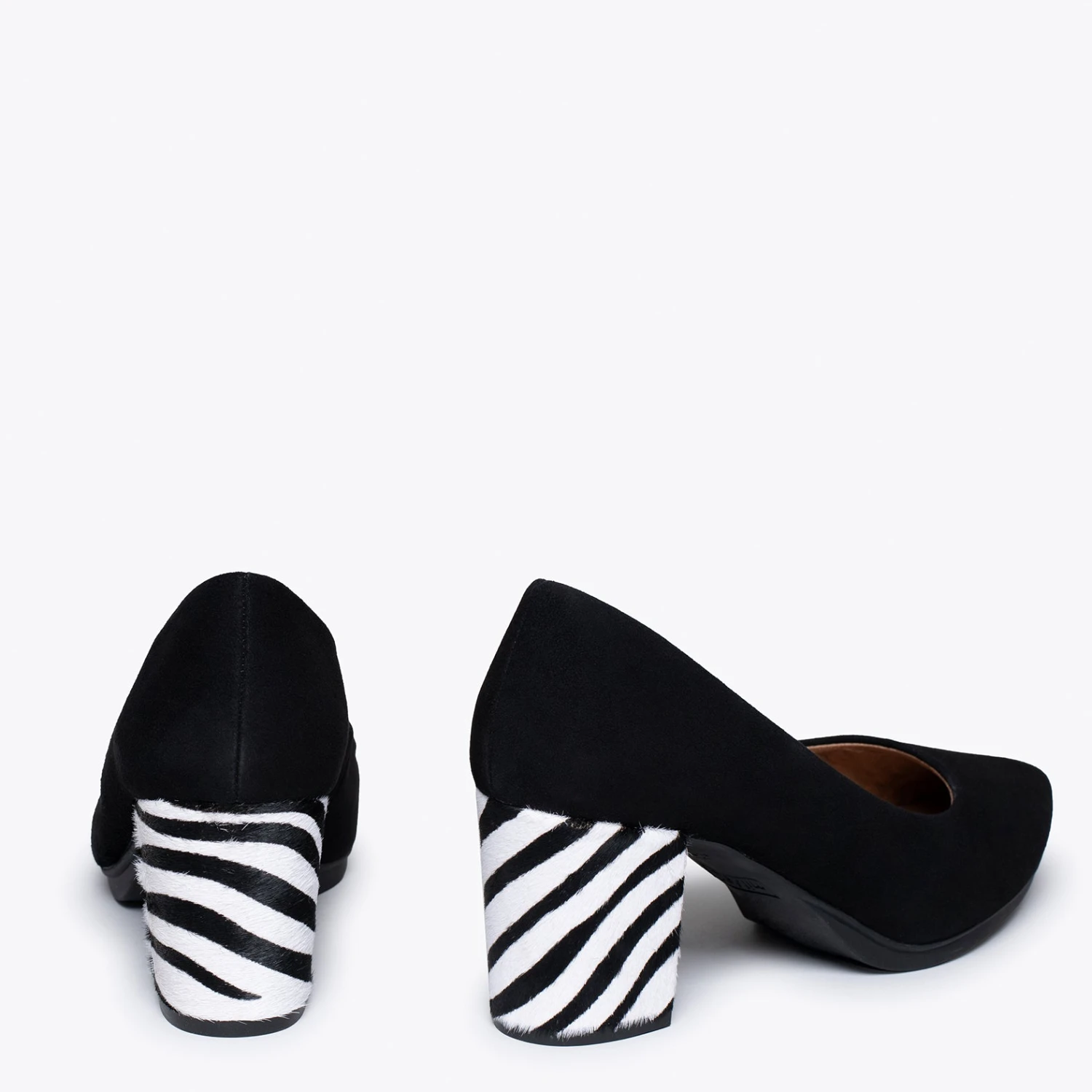 URBAN S WILD - Chaussures à Talon Noires Animal Print ZÈBRE – Image 3