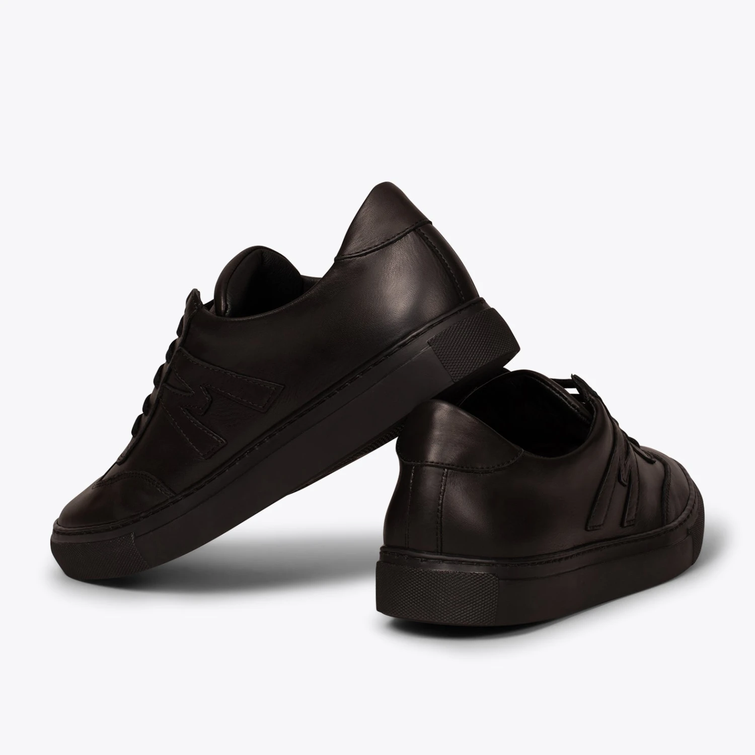 MONACO - Baskets NOIR Casual Pour Hommes Avec Logo NOIR – Image 3