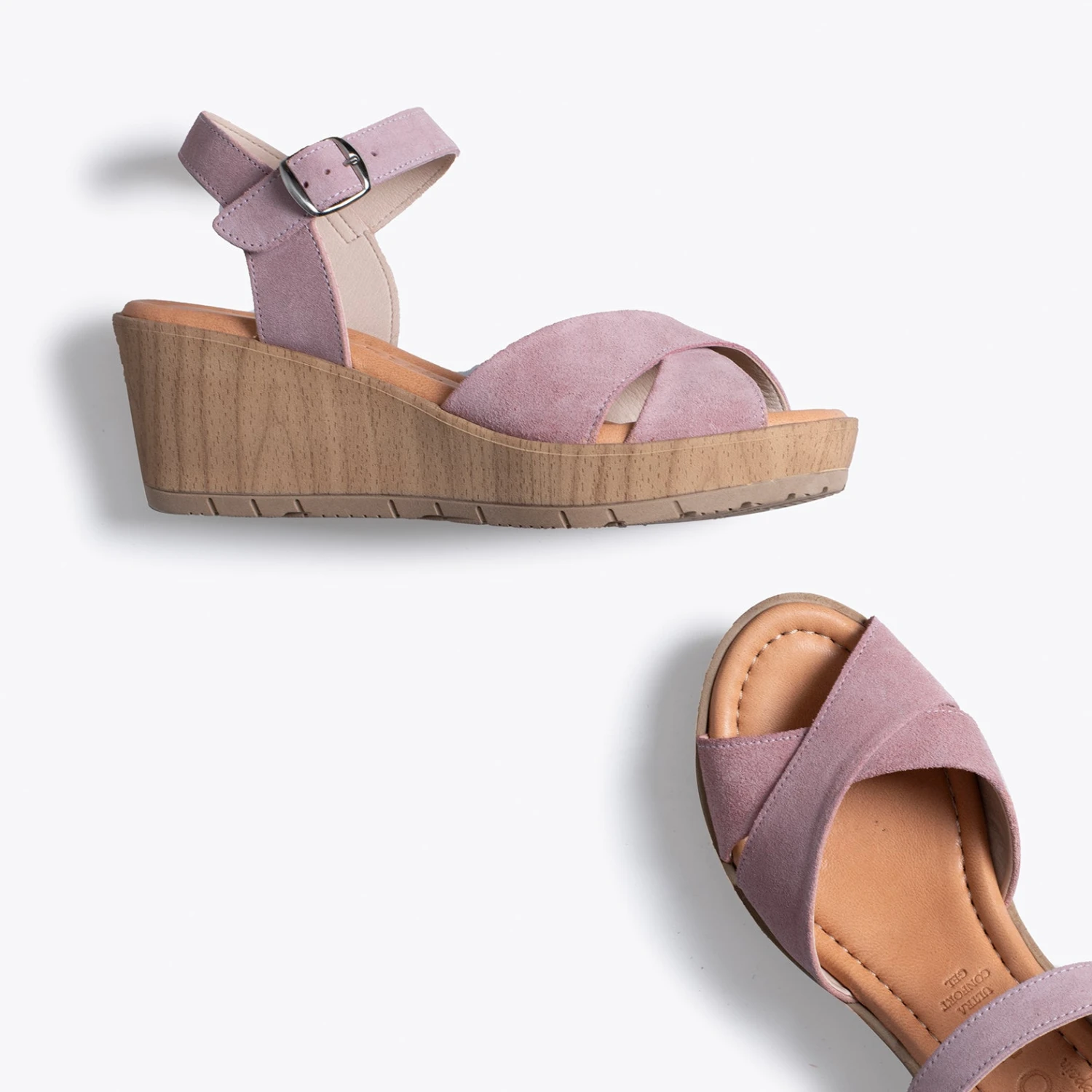 SABLE - Compensée Avec Lanières Avant Croisées ROSE – Image 3