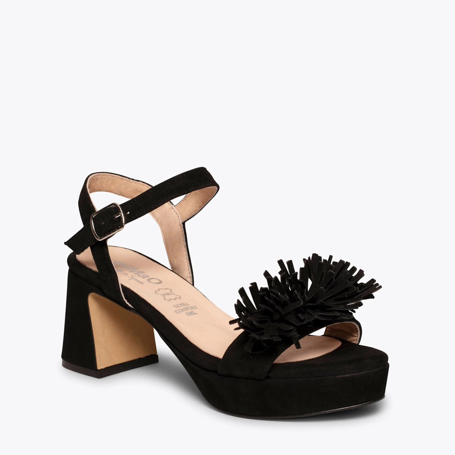 POMPON - Sandale NOIR Habillée à Franges – Image 5