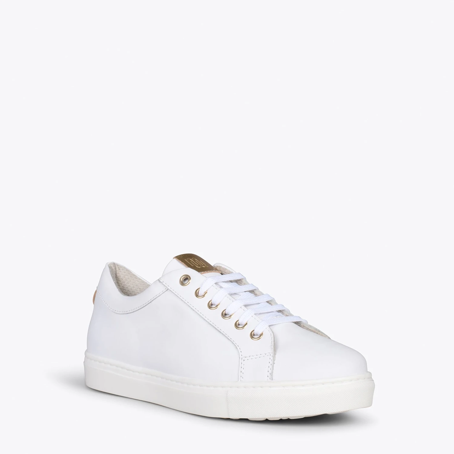 SNEAKER – Baskets Casual Pour Femme BLANC-DORÉ – Image 4