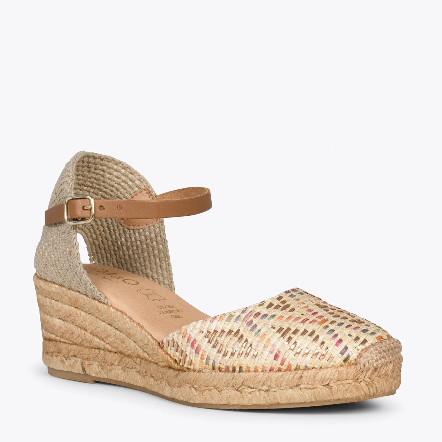 JAVEA – Espadrilles Compensées En Raphia BEIGE – Image 4