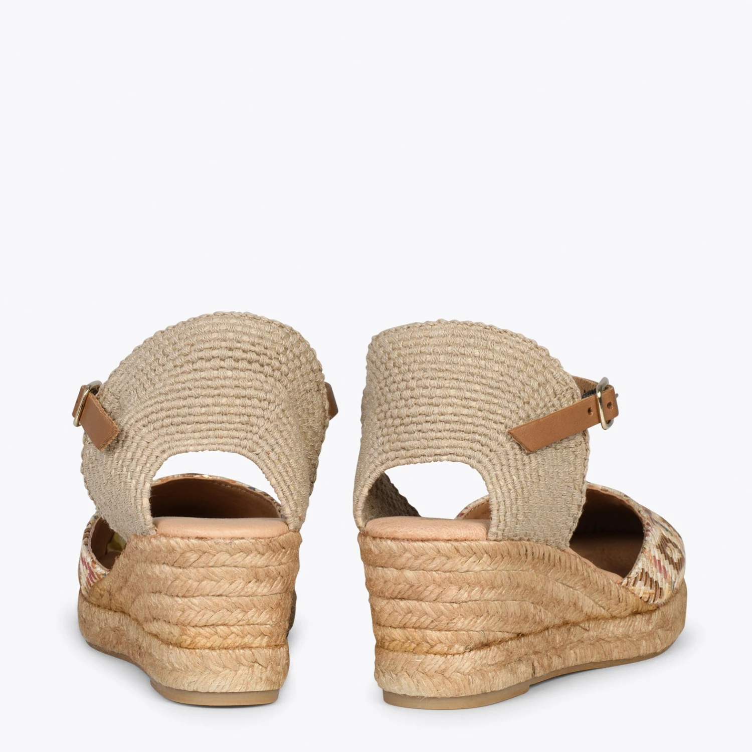 JAVEA – Espadrilles Compensées En Raphia BEIGE – Image 3