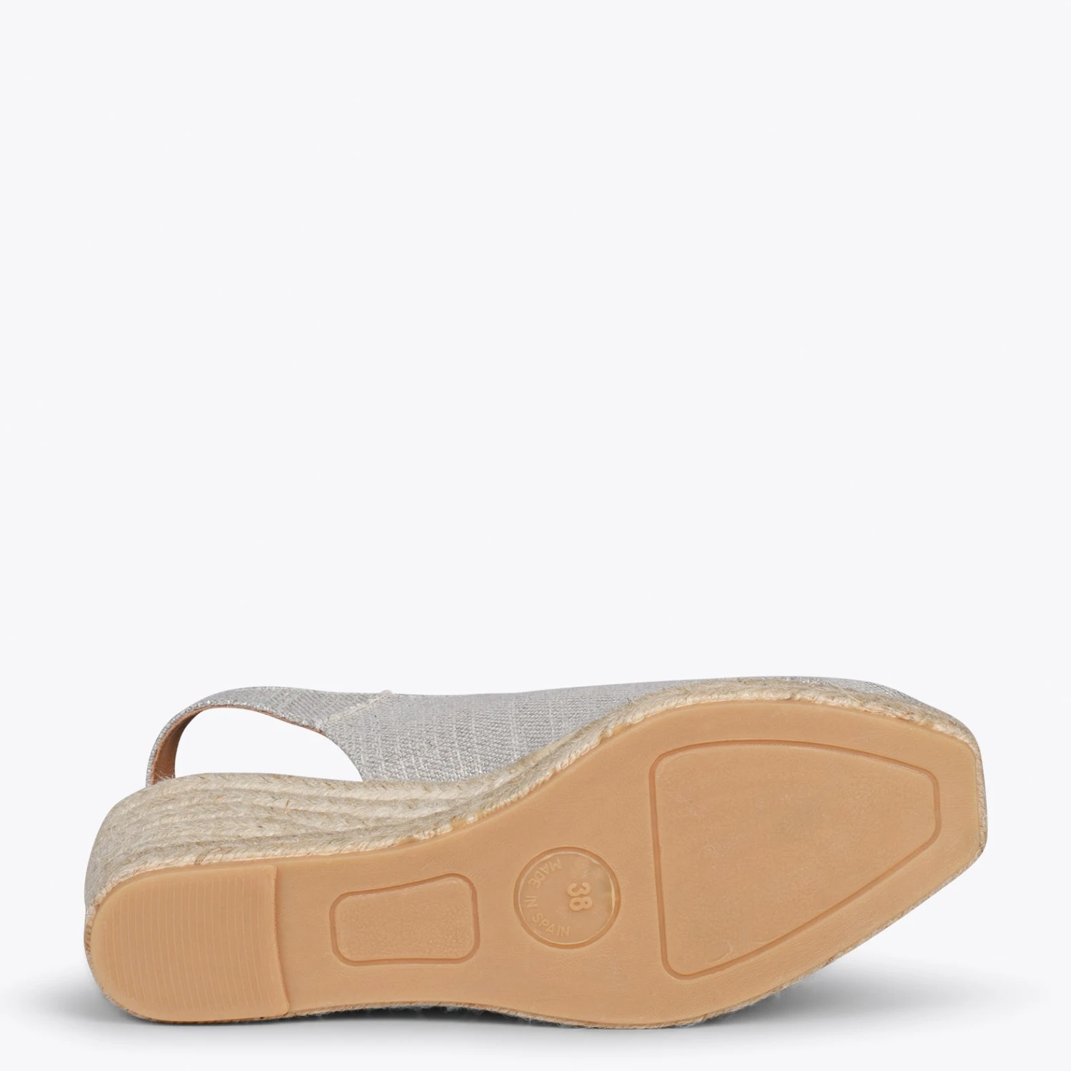 MOJACAR – Espadrilles à Bride Arrière En Lin ARGENTÉ – Image 5