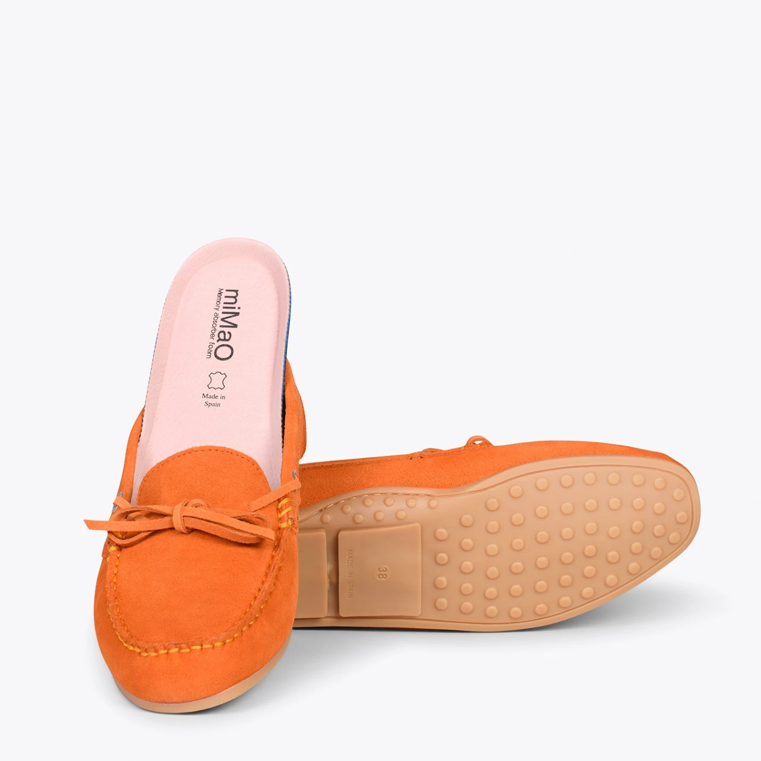 BOUCLE – Mocassins Pour Femme à Semelle Amovible ORANGE – Image 4