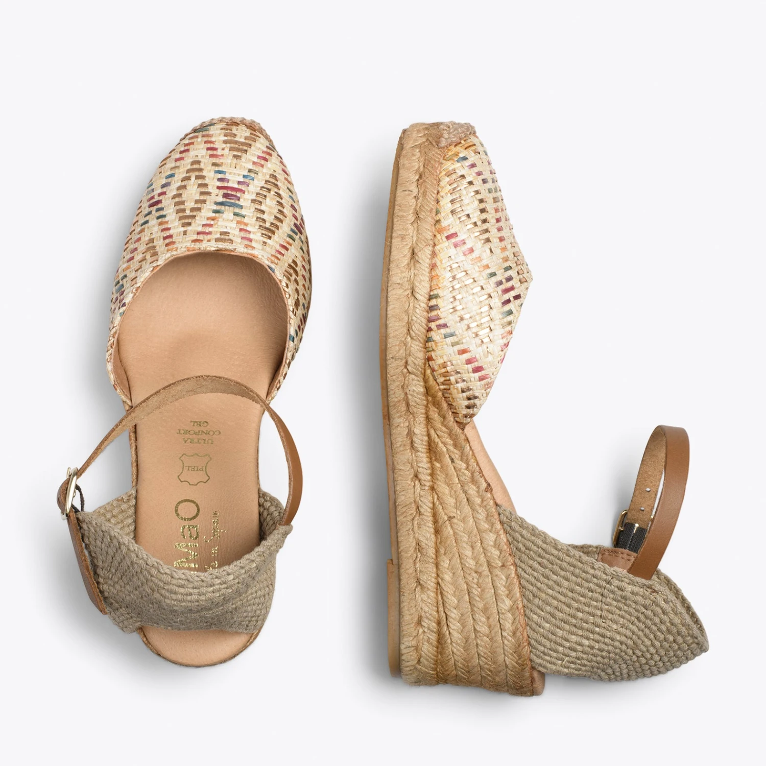JAVEA – Espadrilles Compensées En Raphia BEIGE – Image 2
