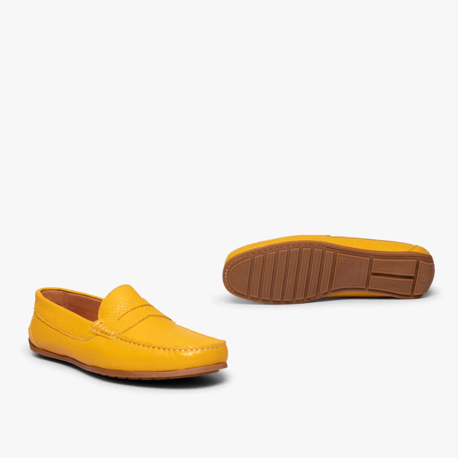 MOCASSIN - Mocassin En Cuir Décontracté Pour Homme JAUNE – Image 7