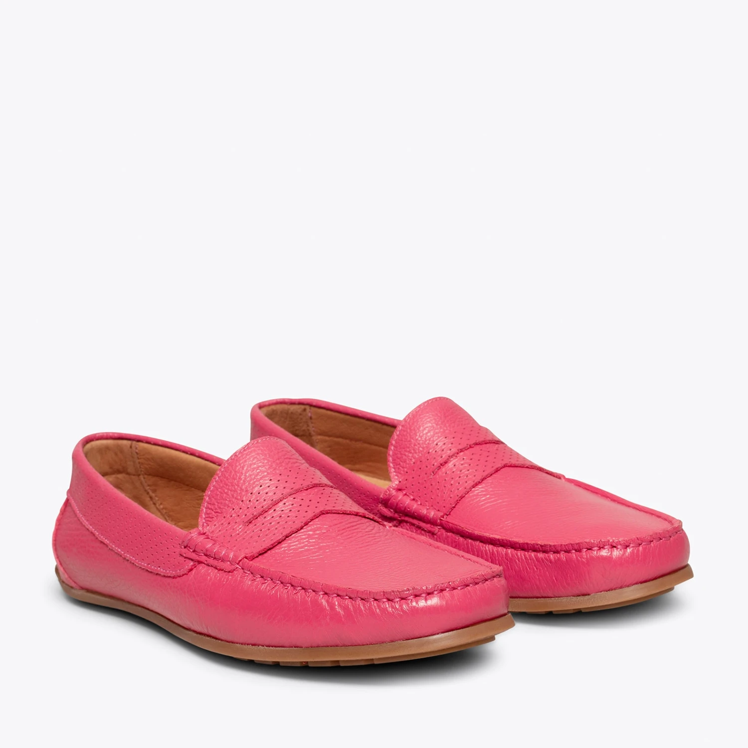 MOCASSIN - Mocassin En Cuir Décontracté Pour Homme ROSE – Image 2
