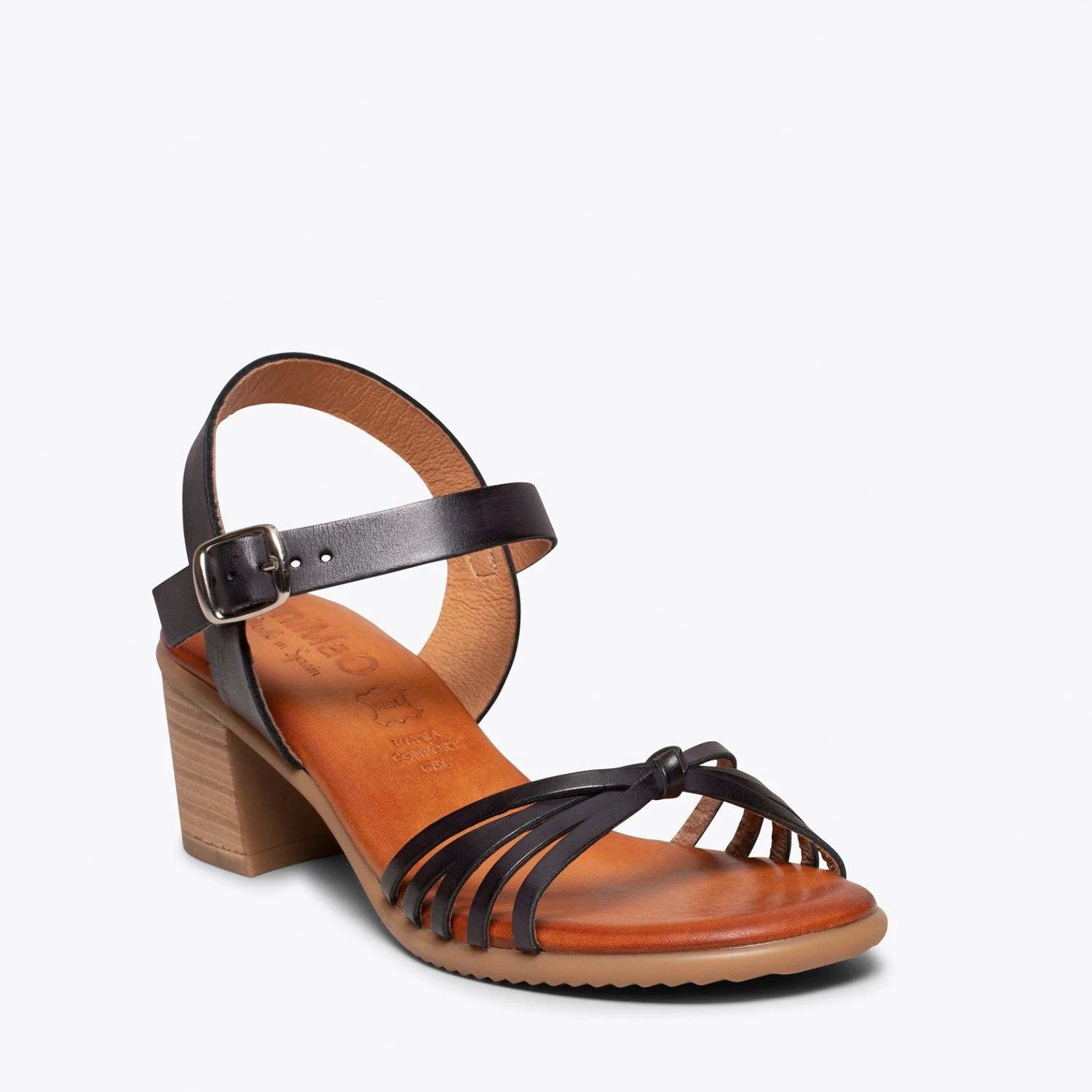 LOTO - Sandales NOIR à Talon Large Confortables – Image 5