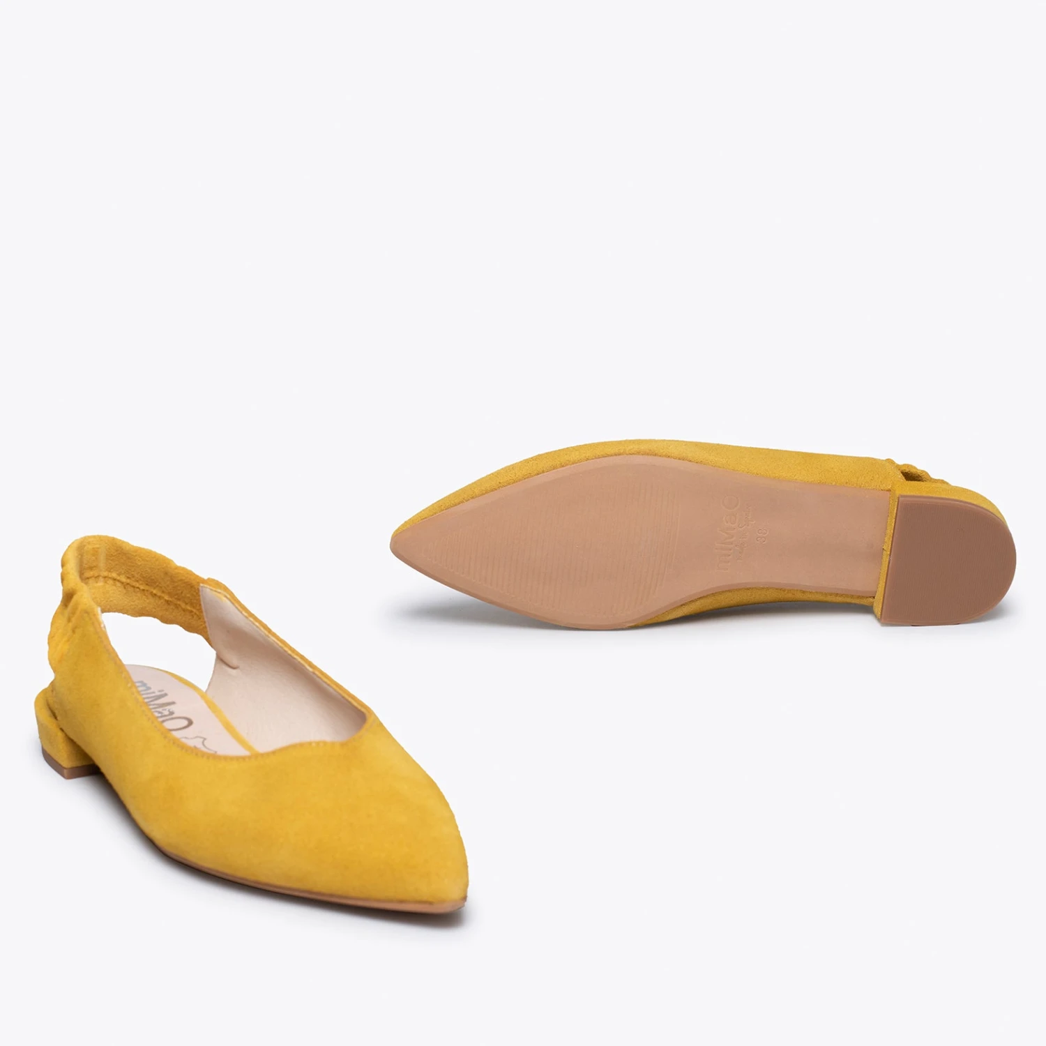 PRETTY - Chaussure à Talon Ouvert Avec élastique MOUTARDE – Image 5