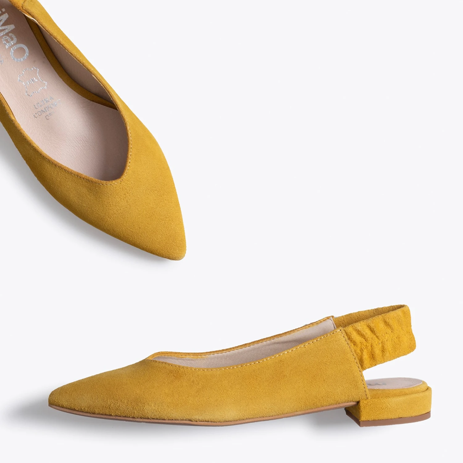 PRETTY - Chaussure à Talon Ouvert Avec élastique MOUTARDE – Image 3