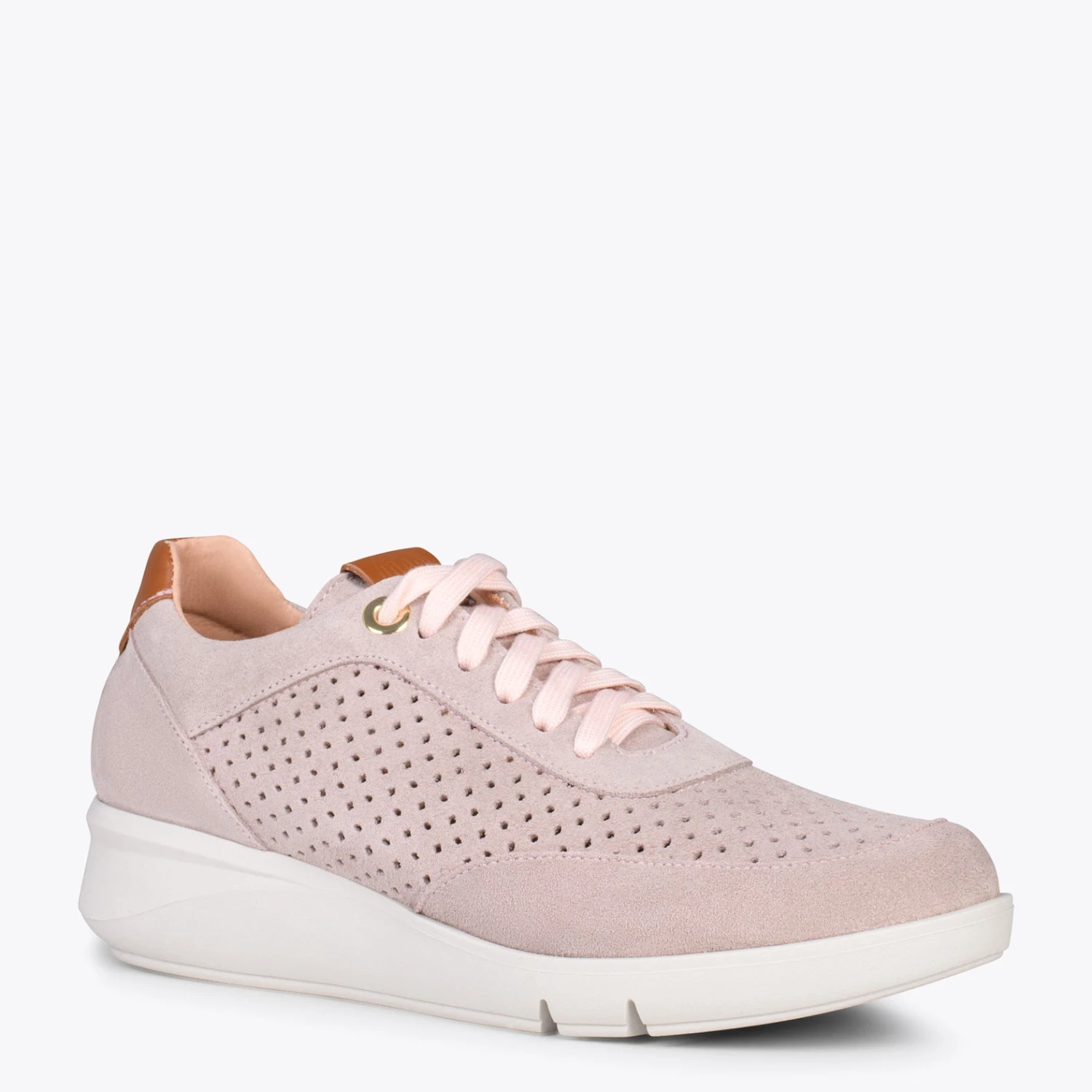 BLUCHER SPORTIF - Baskets Compensées Pour Femme NUDE – Image 4