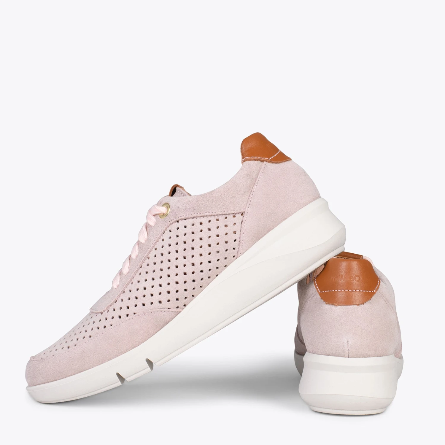BLUCHER SPORTIF - Baskets Compensées Pour Femme NUDE – Image 3