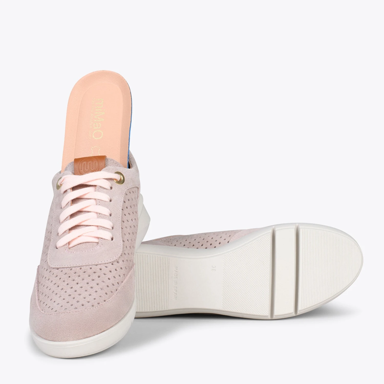 BLUCHER SPORTIF - Baskets Compensées Pour Femme NUDE – Image 5