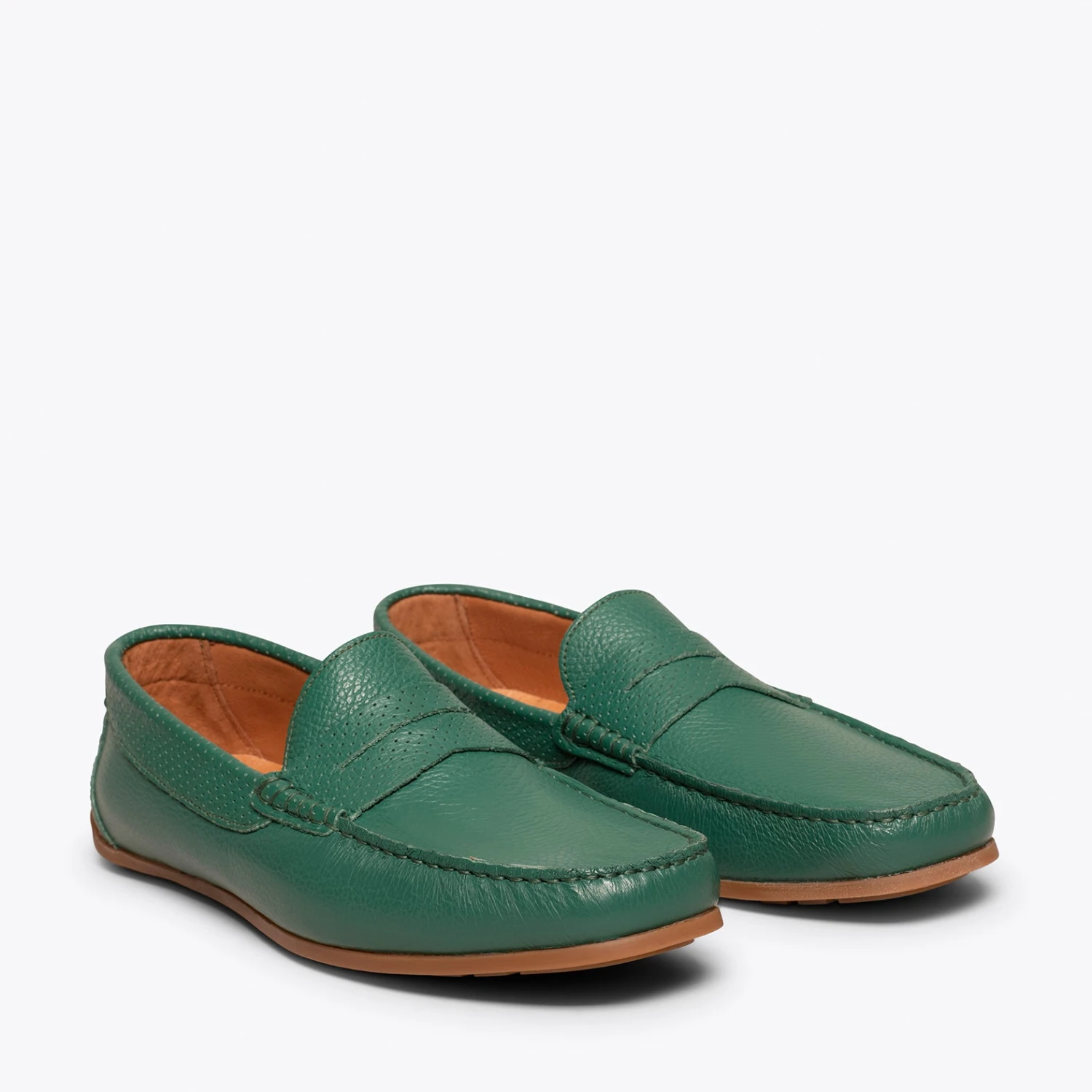 MOCASSIN - Mocassin En Cuir Décontracté Pour Homme VERT – Image 2